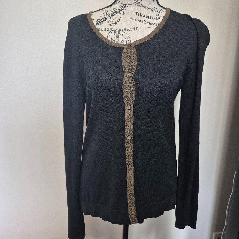 Cardigan with animal print